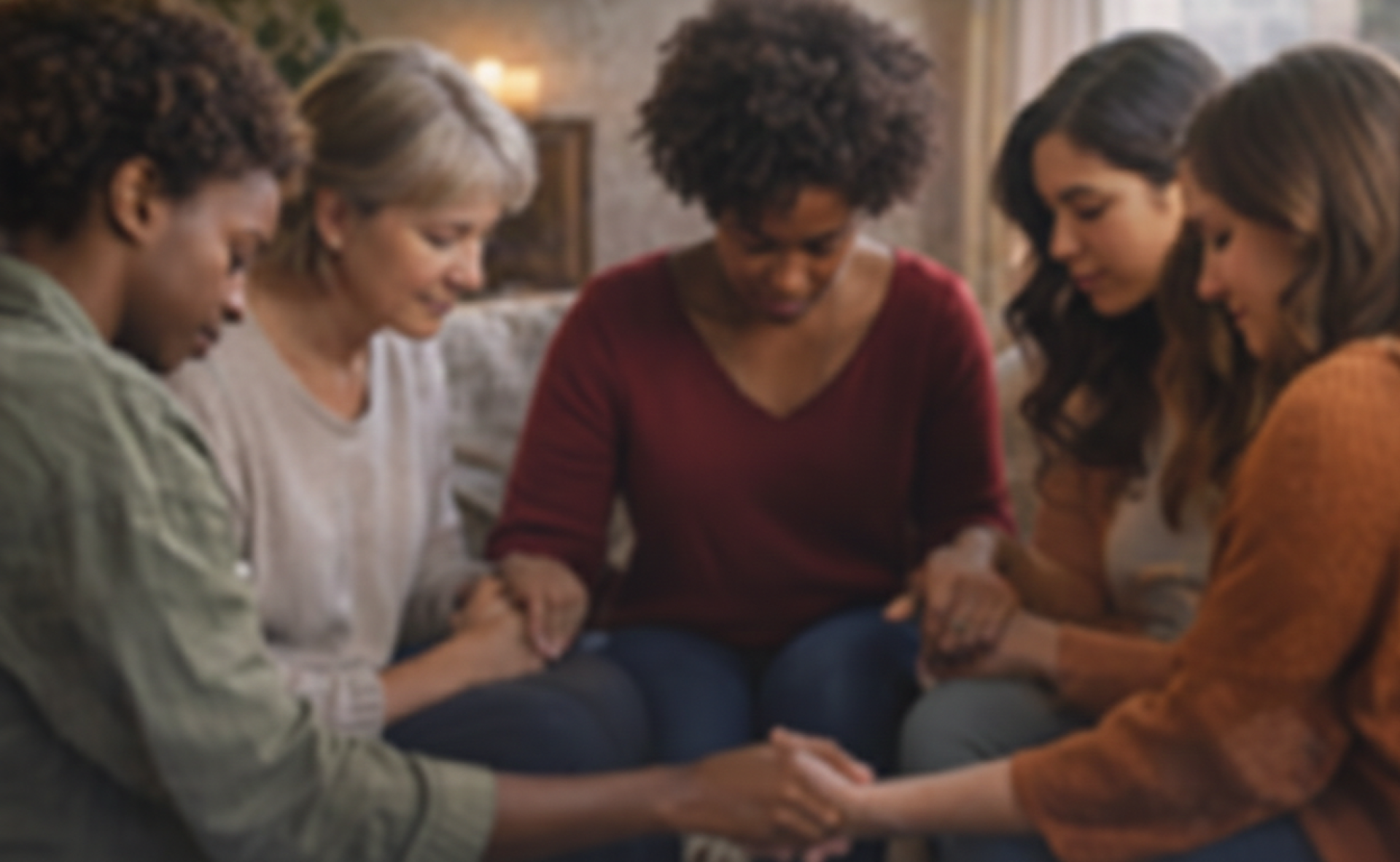 Group of diverse women happily posing together in a stylish, modern office space.
